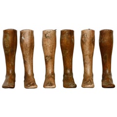 19th Century Wooden Riding Boot Molds or Forms