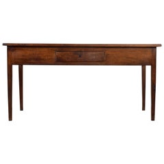 Table à écrire italienne en noyer de Vénétie à un tiroir, vers 1800