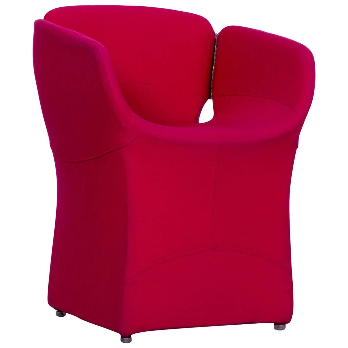 Moroso Bloomy Designer Chair in High Quality Red Fabric by Patricia Urquiola
