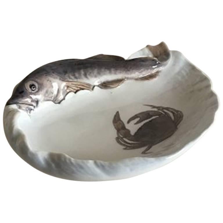 Royal Copenhagen Art Nouveau Bowl or Dish with a Cod #480