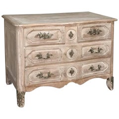 18th Century Country French Louis XIV Stripped Oak Commode