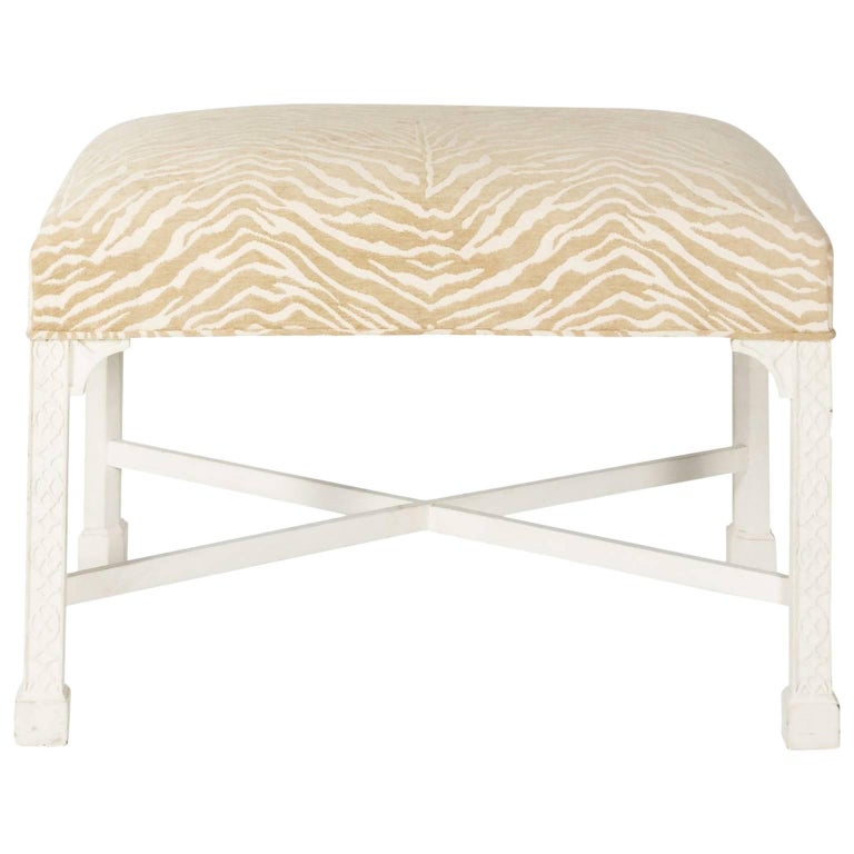 Painted Chinese Chippendale Style Bench At 1stdibs