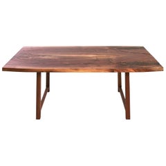 Table basse Highland en noyer noir de style mi-siècle moderne par New York Heartwoods