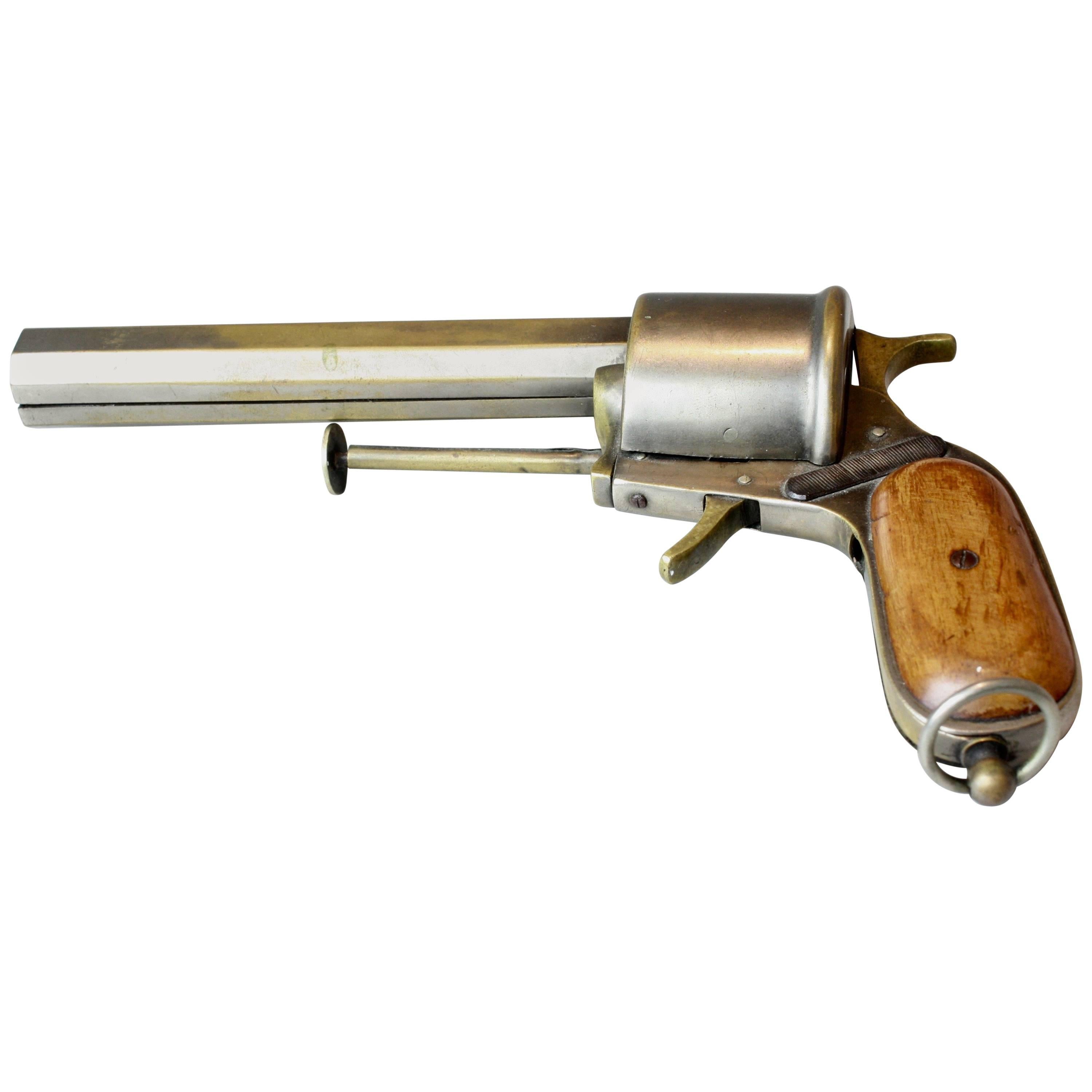 Antique Pipe in Pistol Form Case, Vesta Revolver, circa 1890, French