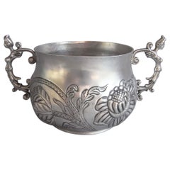 Oliver Cromwell, an exceptionally Fine Commonwealth Caryatid Handled Porringer