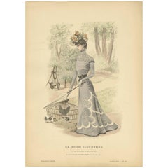 Antique Fashion Print Published by La Mode Illustrée, No. 41, 1899