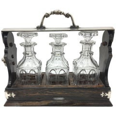 Betjemmans & Sons Victorian Oak and Glass British Tantalus 1870