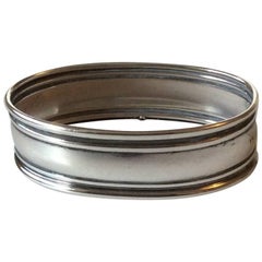 Retro Hans Jensen 830 S Silver Napkin Ring
