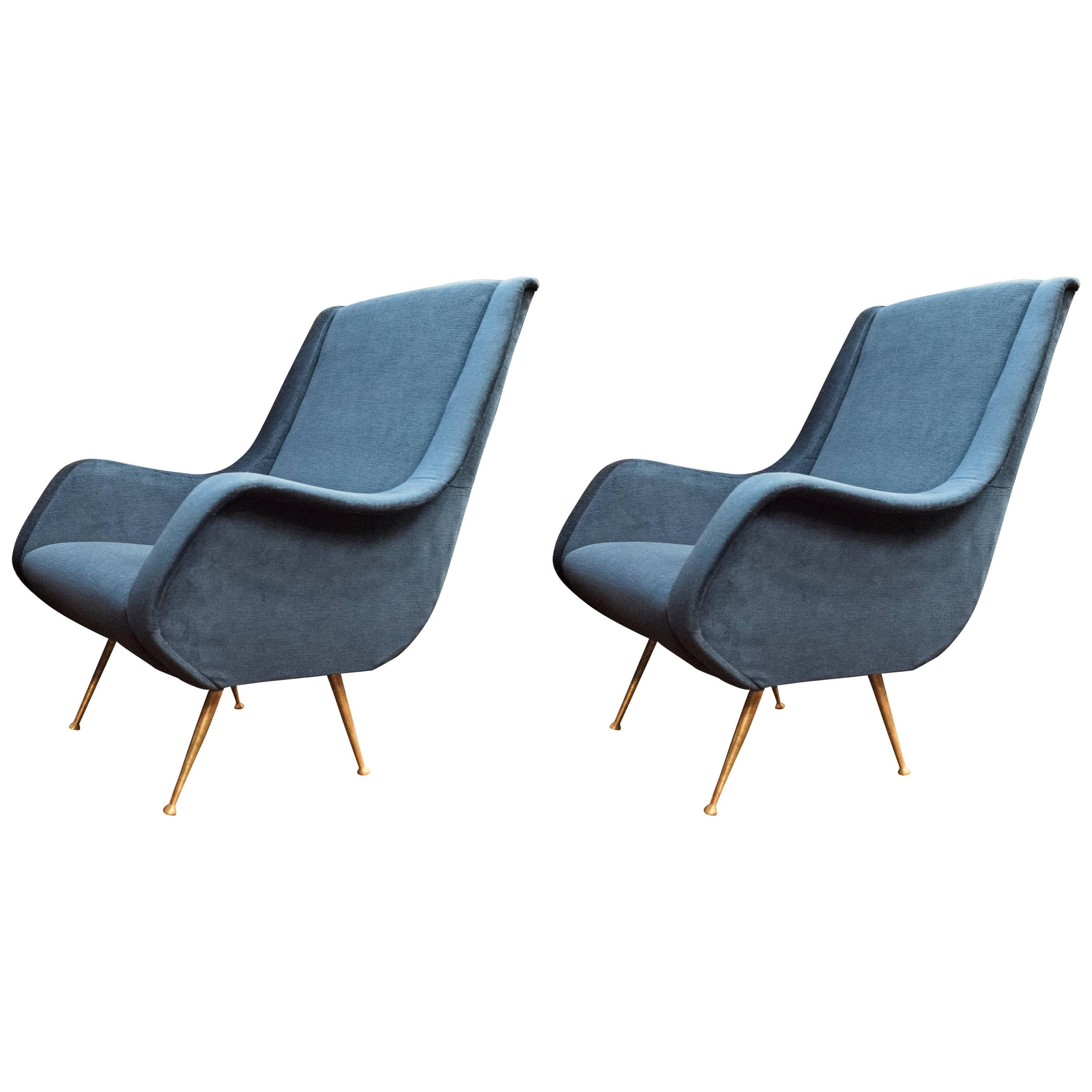 MIDCENTURY Couple of Aldo Morbelli Armchairs, Midcentury, circa 1950, Italy