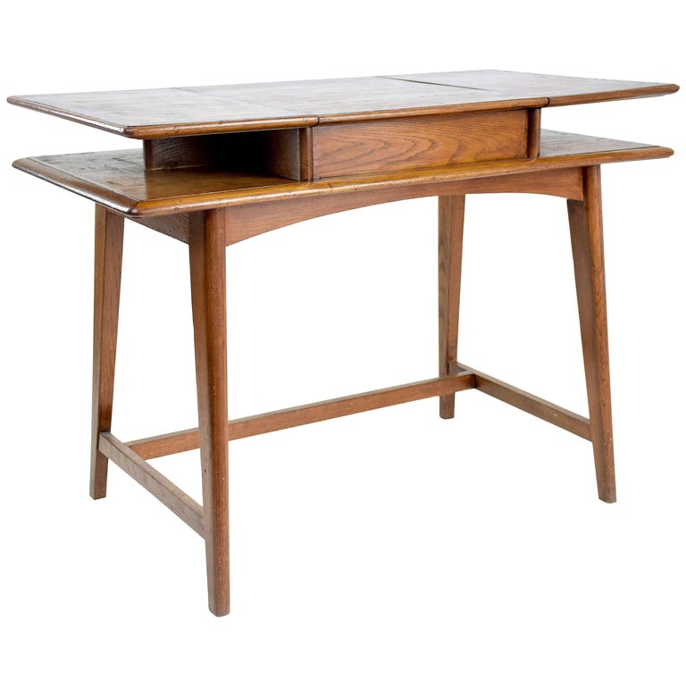 French Midcentury Flip Top Desk 1950 1960 At 1stdibs