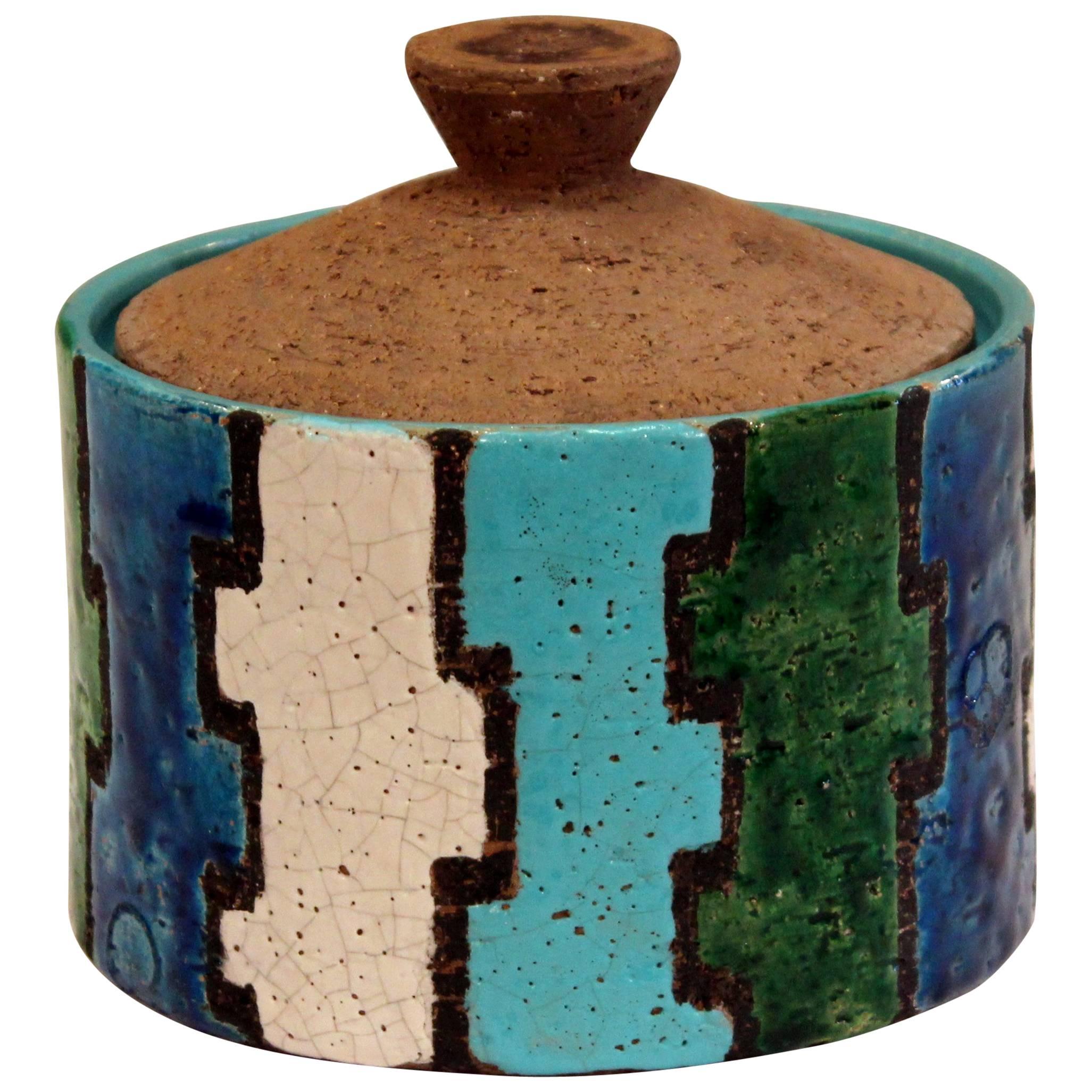 Bitossi Mondrian Vintage Italian Londi Pottery Ceramic Raymor Jar