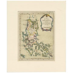 Carte ancienne de l'envergure nord des Philippines par J.N. Bellin, 1764