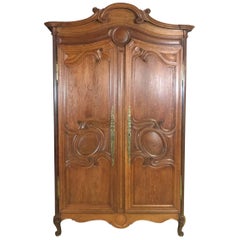 19th Century Oak Normandy Armoire