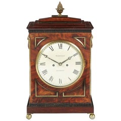 Regency Mahogany, Ebonized and Gilt Brass Bracket Clock by Sibbald, London