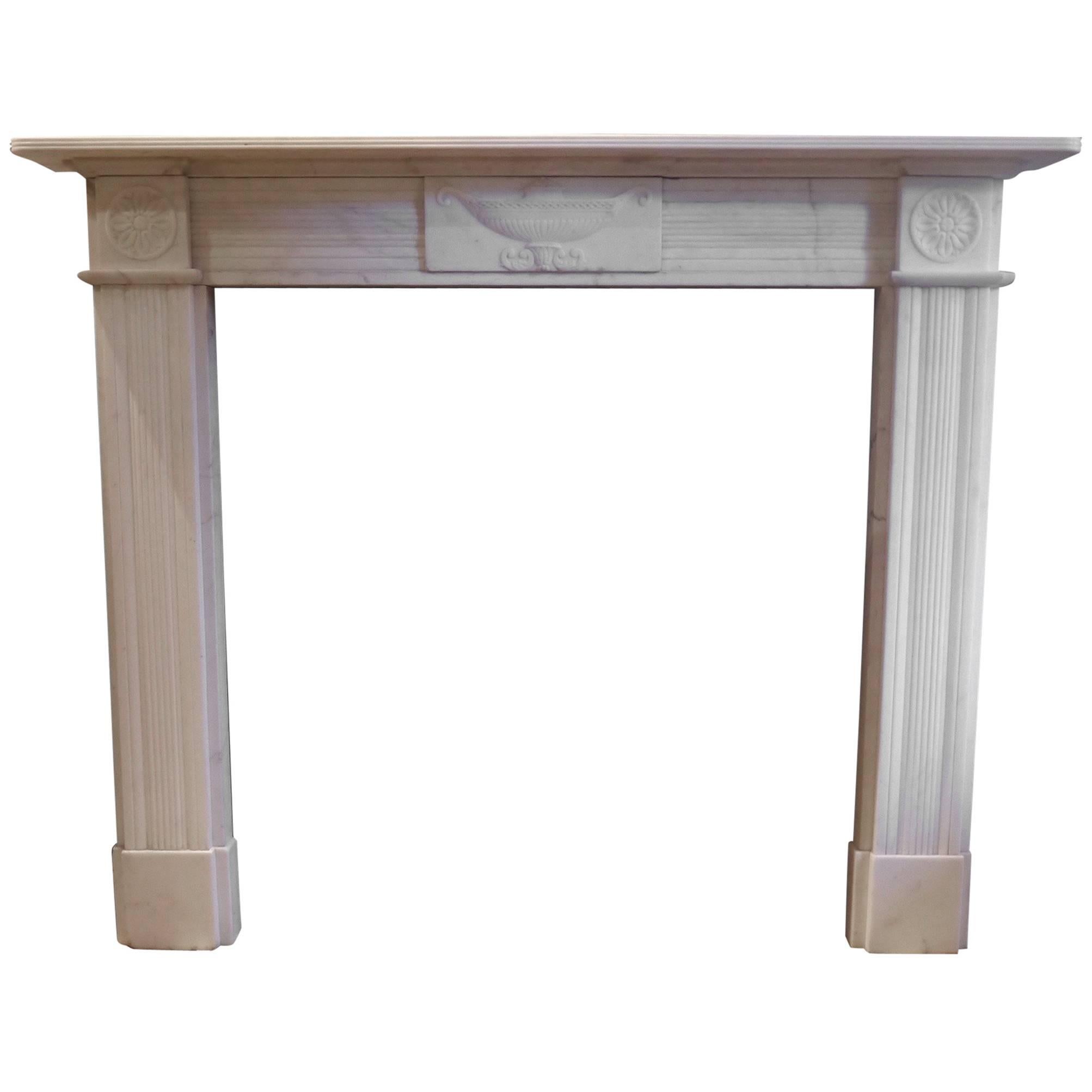 Original Statuary White Regency Marble Surround