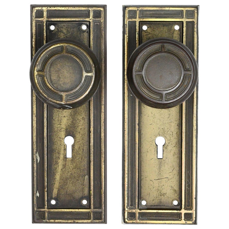 Craftsman Iron Door Hardware Set For Sale at 1stdibs