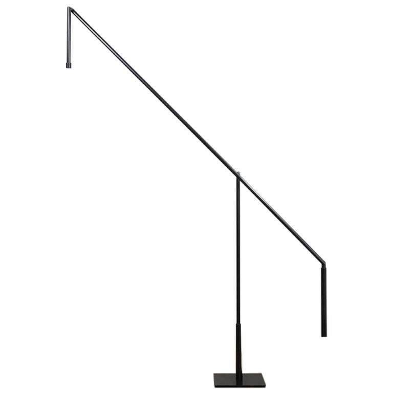 Floor Lamp in Darkened Brass with LED For Sale