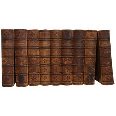 20th Century Collection of Nine Leather Bound Encyclopedia's