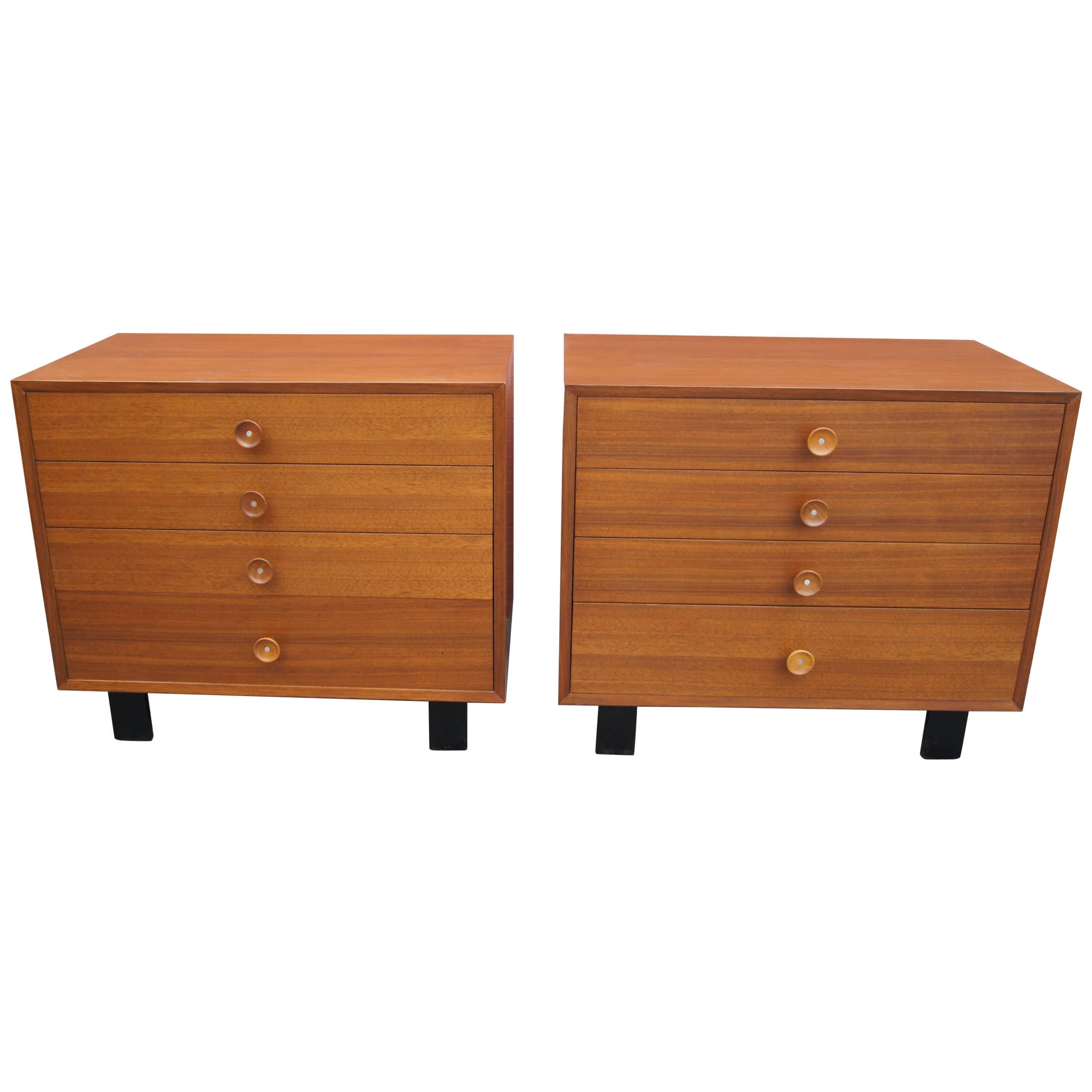 Pair of Walnut Dressers, Model 4606, by George Nelson for Herman Miller