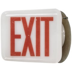 Simes Antique Art Deco Emergency Exit Sign Light Fixture