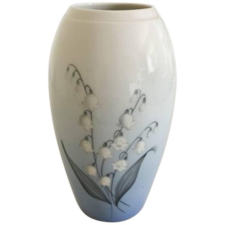 Bing & Grondahl Vase No. 67/251 with Lily of the Valley Flower Motif