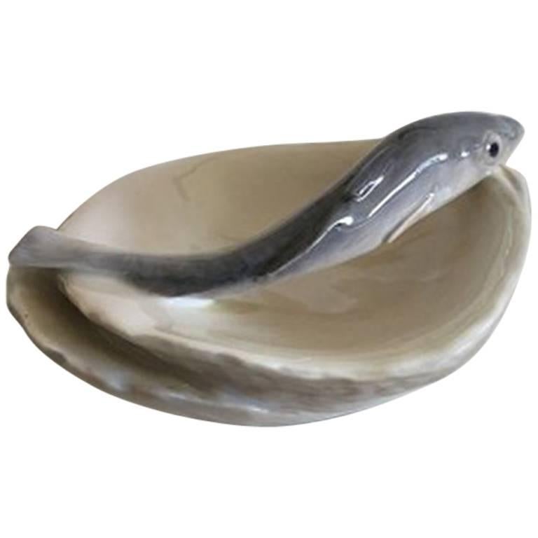 Royal Copenhagen Art Nouveau Fish on Shell #618 For Sale