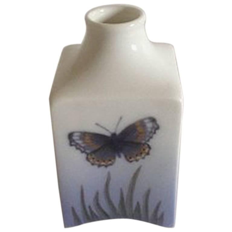 Royal Copenhagen Art Nouveau Vase with Butterfly #188/653 For Sale