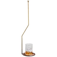 Swinging Drink Table aus handgeriebenem Messing