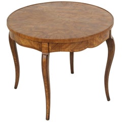 Early 20th Century French Louis XV Style Walnut Marquetry Coffee Cocktail Table