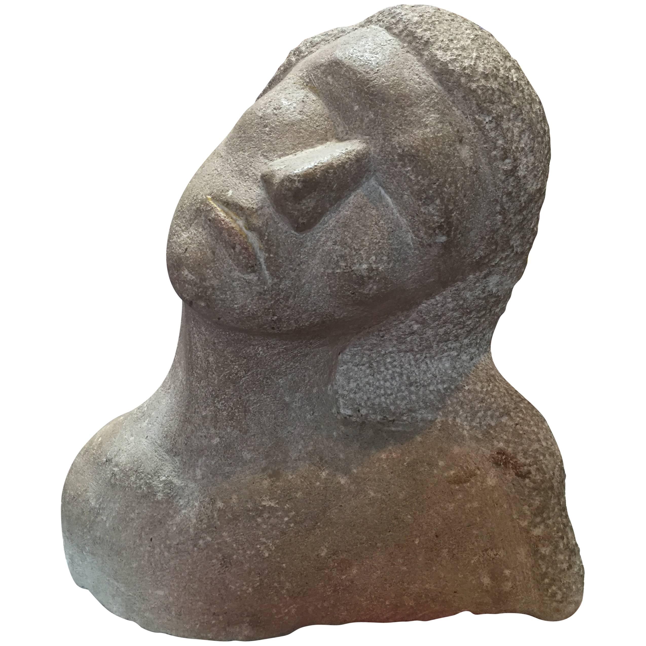 1930s Limestone Bust