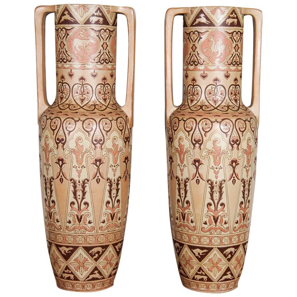 Unique Pair of Vases by Gien