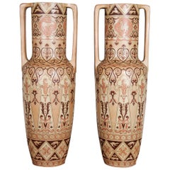 Unique Pair of Vases by Gien