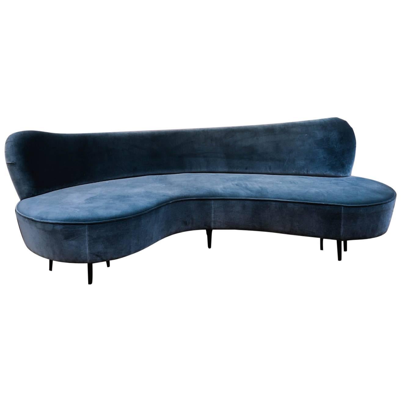 Curved Vintage Sofa at cost price