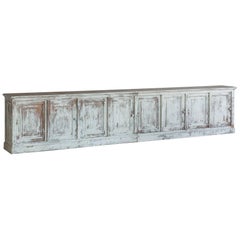 19th Century Antique White-Washed Sideboard