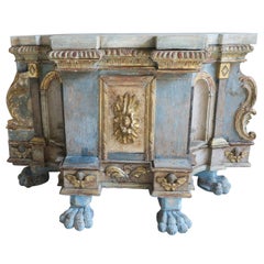 19th Century Painted and Parcel-Gilt Console