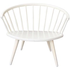 White Mid-Century Modern Arka Chair by Yngve Ekström for Stolab, 1950s