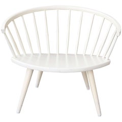 White Mid-Century Modern Arka Chair by Yngve Ekström for Stolab, 1950s