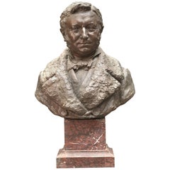 Buste of the Painter Frantz Charlet by Sculptor Jean Herain-Cie Des Bronzes