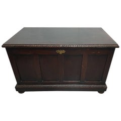 Late 19th Century English Mahogany Blanket or Pillow Chest