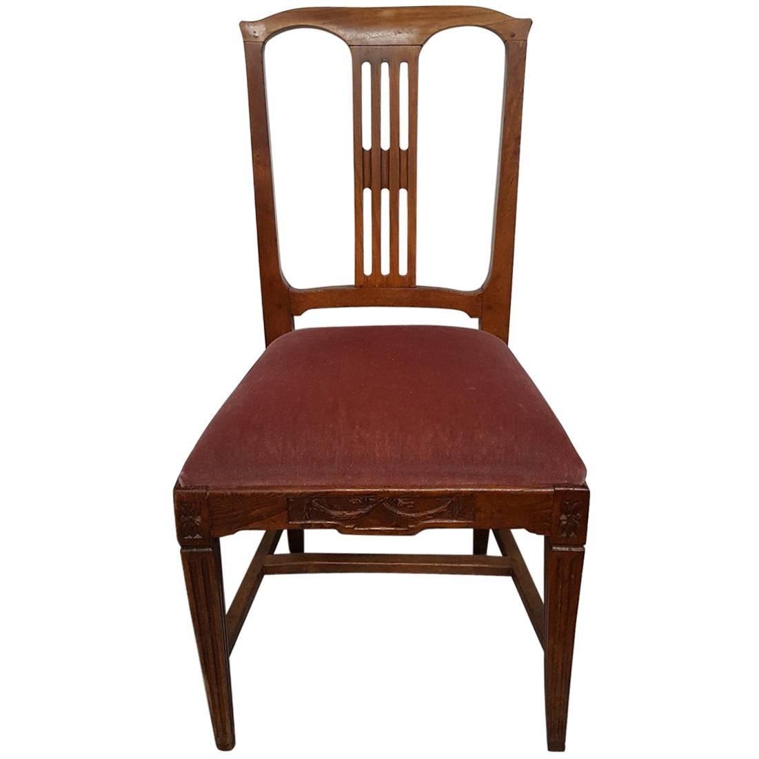 Late 18th Century Dutch Oak Louis XVI Chair