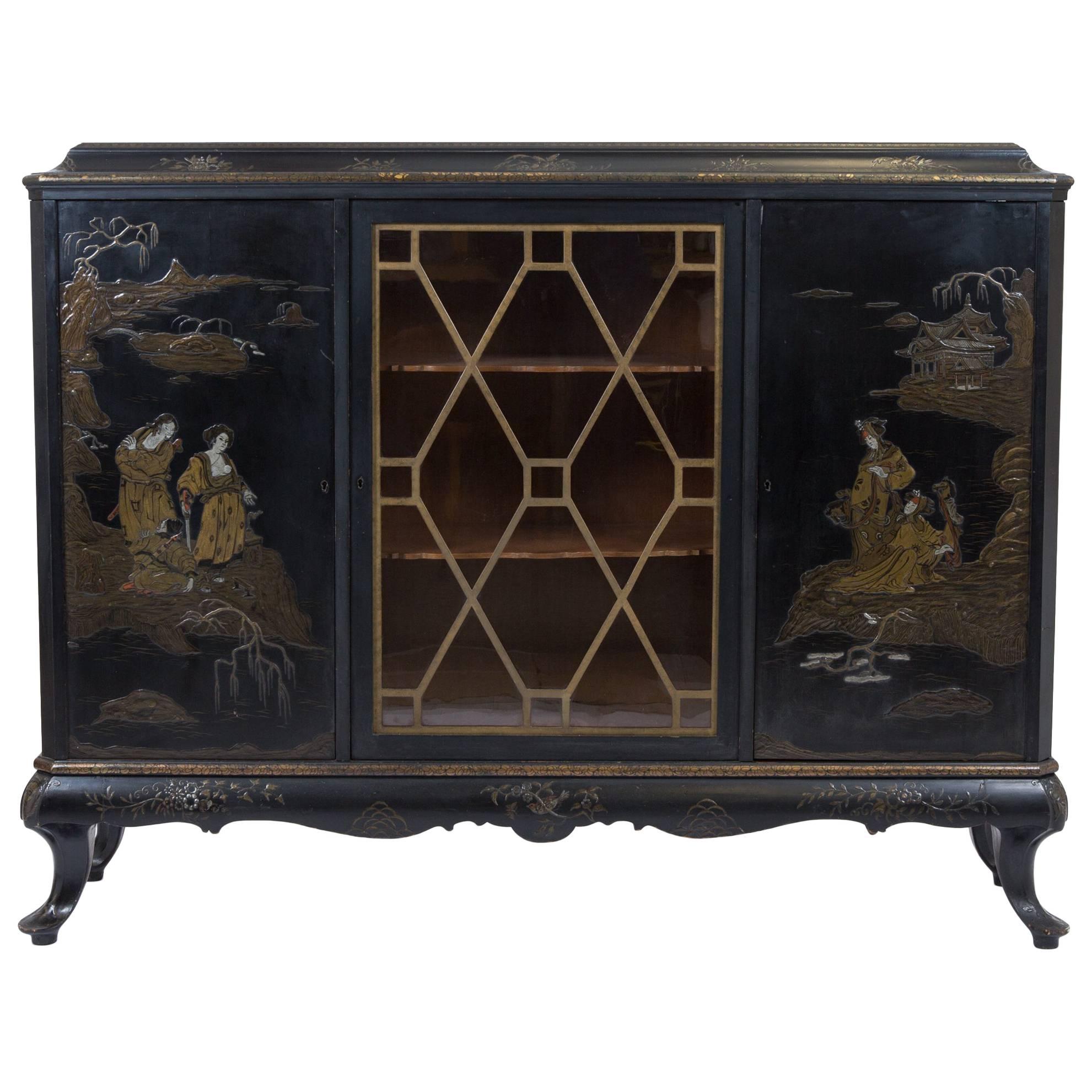 Rare Maison Jansen Chinoiserie Cabinet For Sale