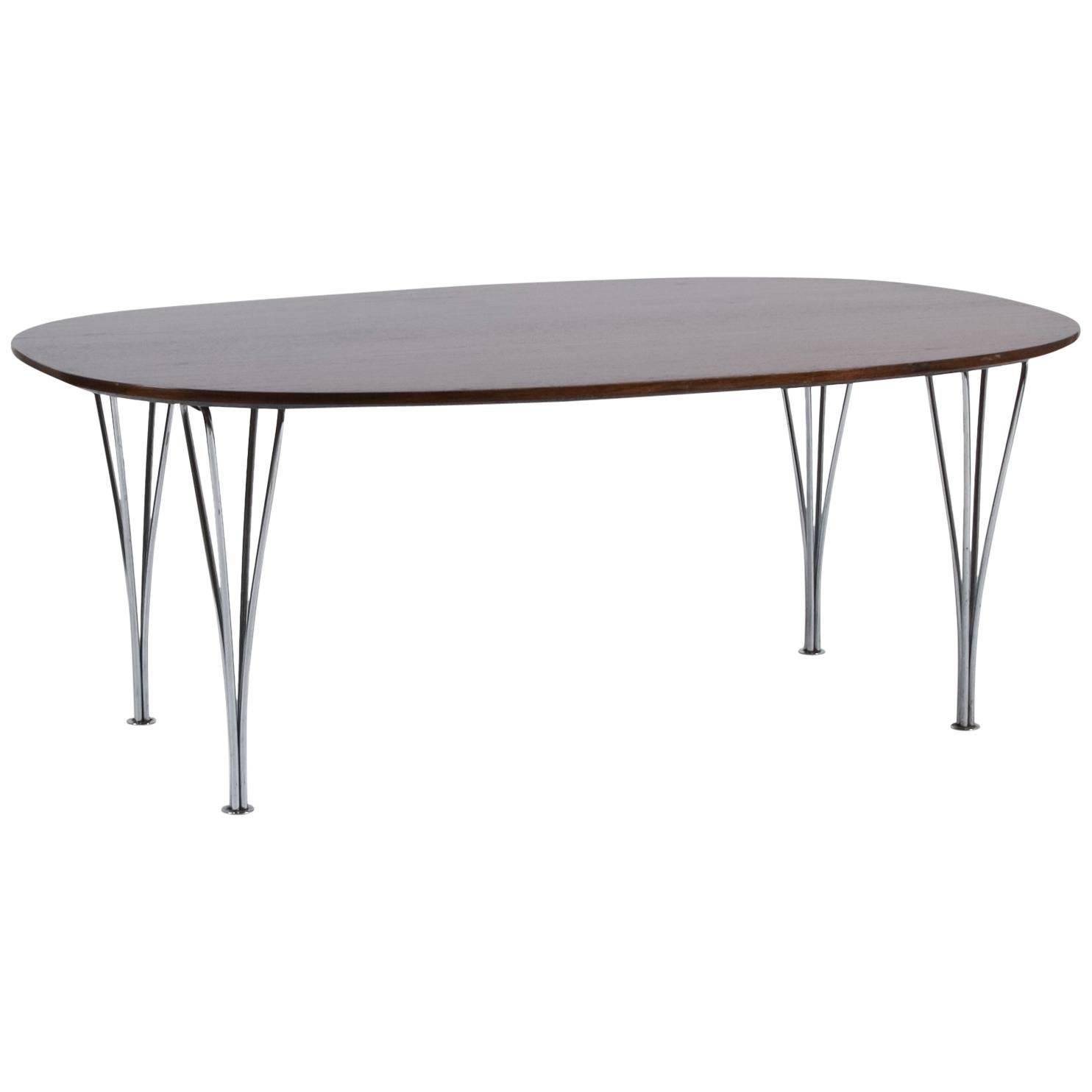 Vintage Fritz Hansen Super-Elliptical Coffee Table For Sale