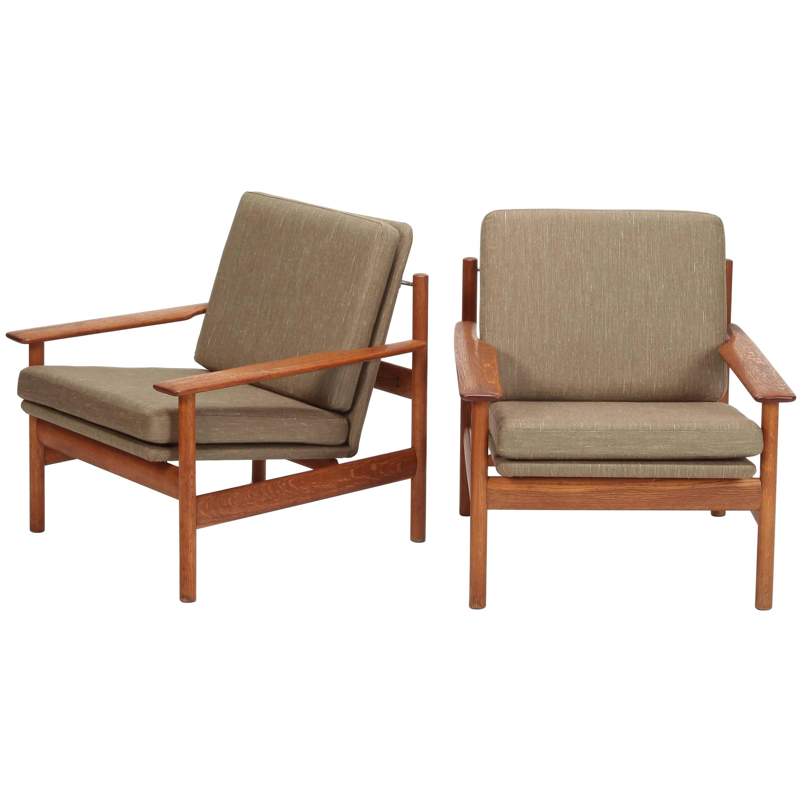 Pair of Sven Ivar Dysthe Chairs by Dokka Mobler, 1950s