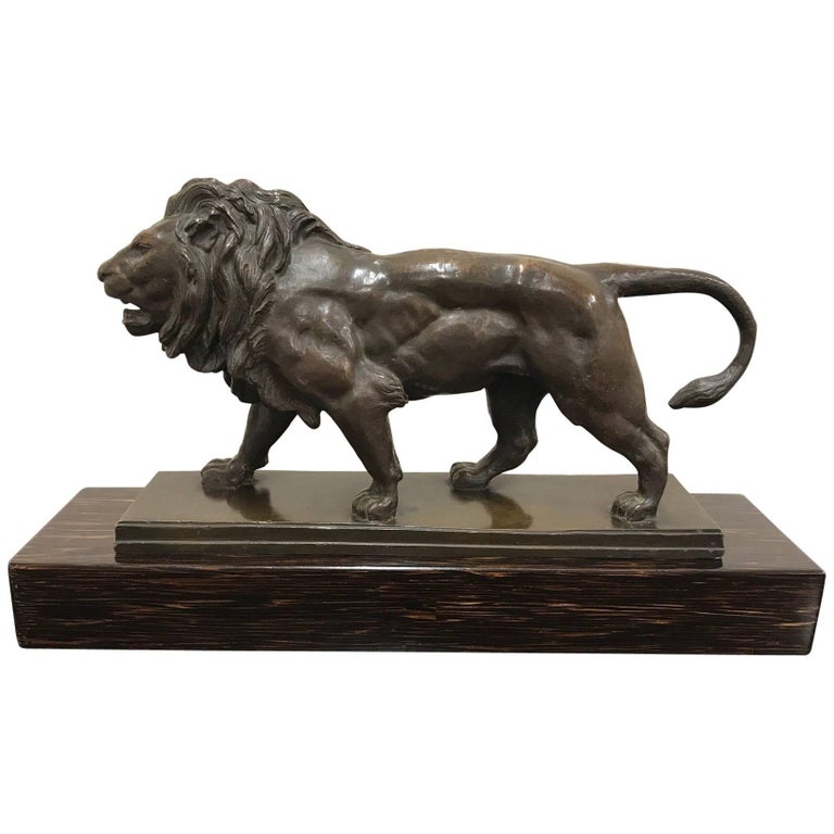 Lion Bronze Sculpture by AntoineLouis Barye For Sale at 1stDibs