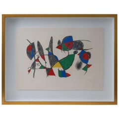 Lithograph by Joan Miro, circa 1975, Lithographs II, Plate 10