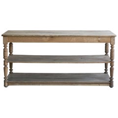 19th Century Antique Oak Drapery Table