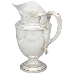 Neoclassic Style Sterling Silver Water Pitcher on Pedestal Base