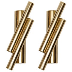 Pair of Two Oblique Rods Wall Sconces by Sciolari