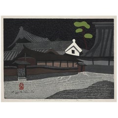 Kiyoshi Saito Wood Block Print of Nanzen-Ji Kyoto Temple, 1963