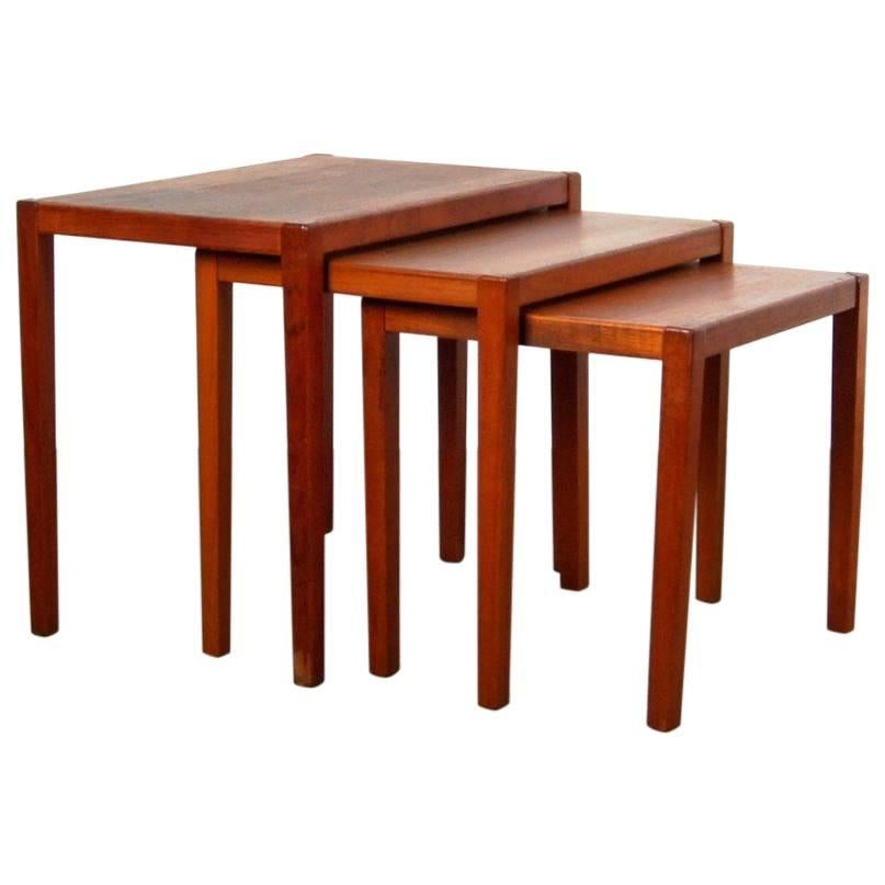 Midcentury Nesting Tables by Sika Mobler, Denmark, 1960s For Sale